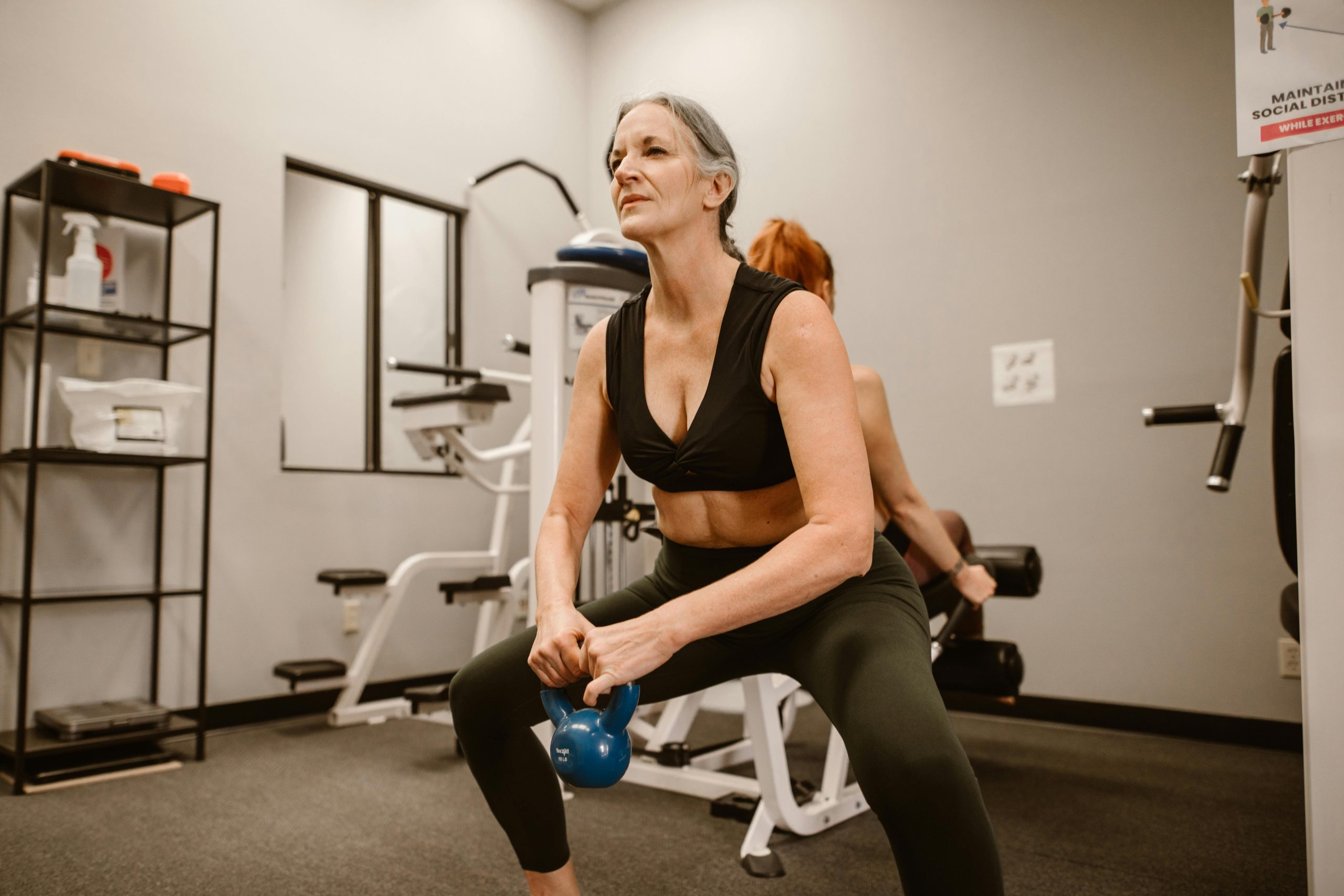 Older woman exercising
